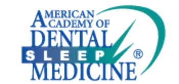 Logo of the American Academy of Dental Sleep Medicine featuring text and a stylized dental symbol.