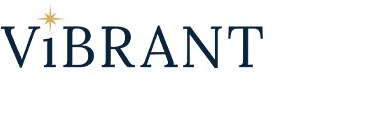 Vibrant Laser Dentistry logo featuring a star and the practice's name in blue and gold colors.