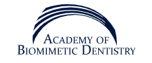 Logo of the Academy of Biomimetic Dentistry featuring curved lines above the text in blue.