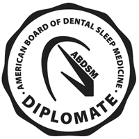 Seal of the American Board of Dental Sleep Medicine, featuring the abbreviation ABDSM and the word "DIPLOMATE" below it.